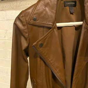 🐻 Danier Real Leather Jacket in Chocolate Brown